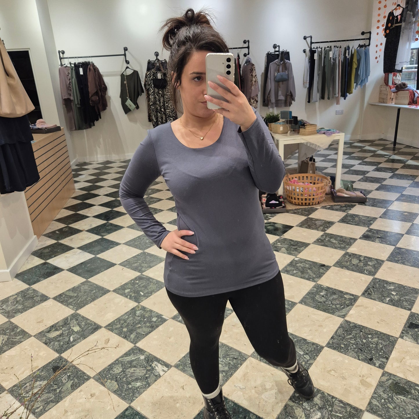 Basic long sleeved top.