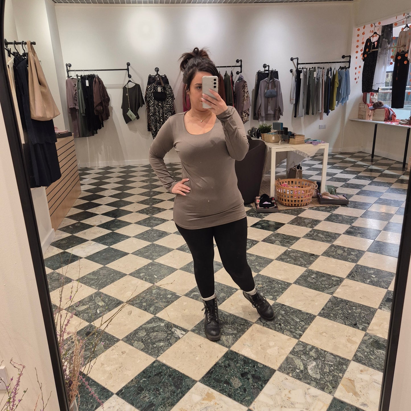 Basic long sleeved top.