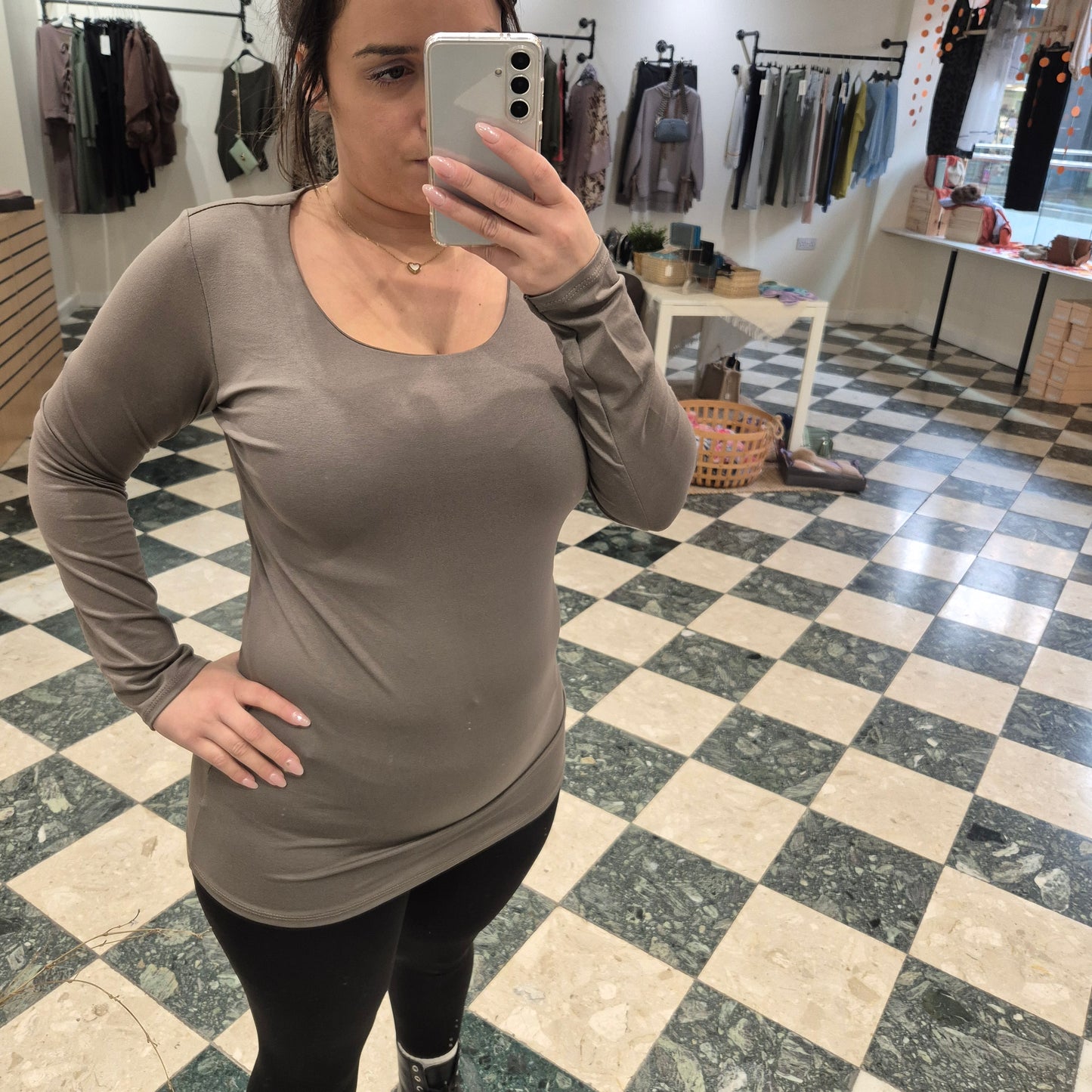 Basic long sleeved top.