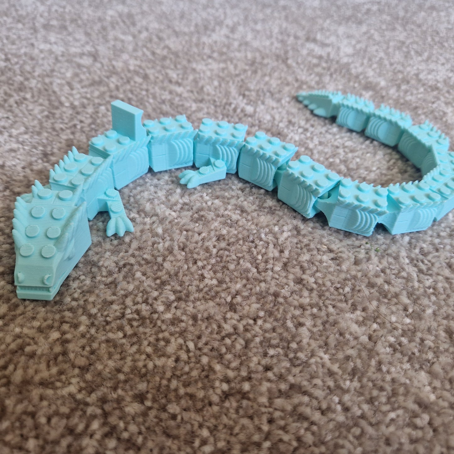 3D printed lego dragon