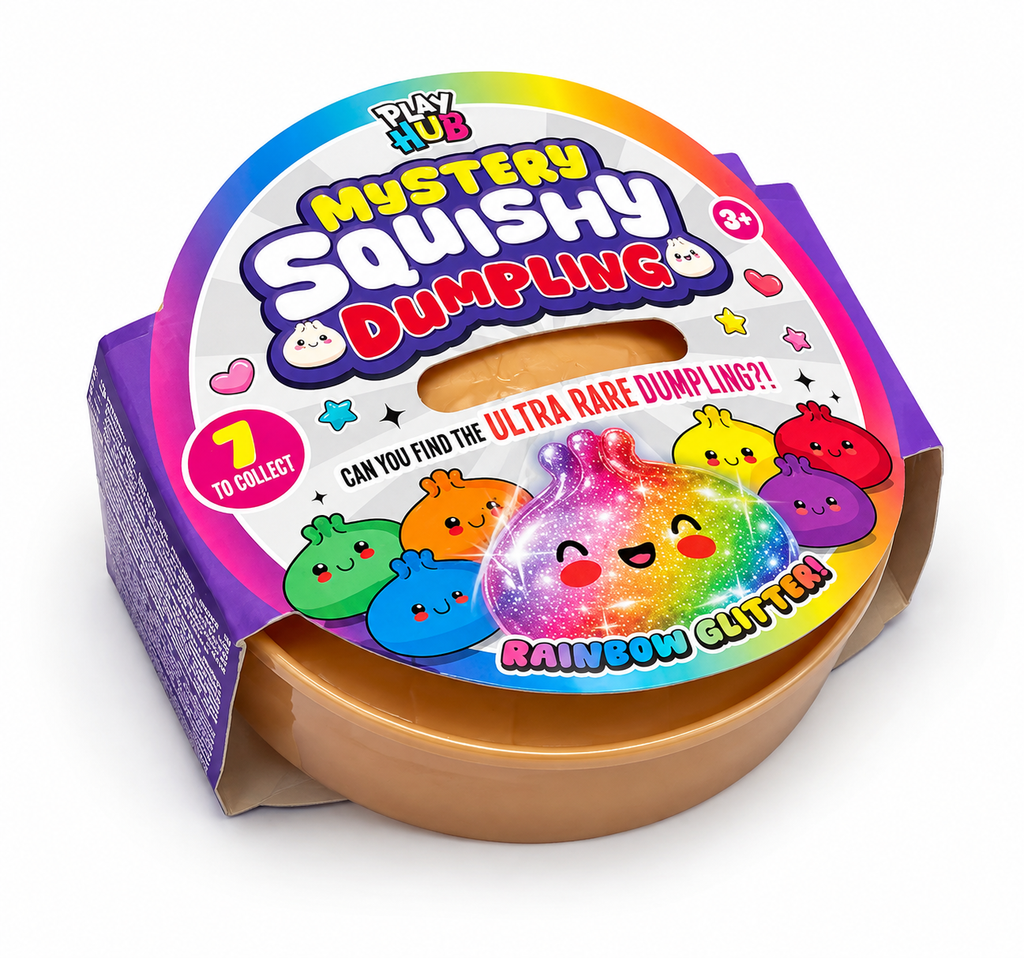 RMS the original viral squishy dumpling - Rainbow glitter edition