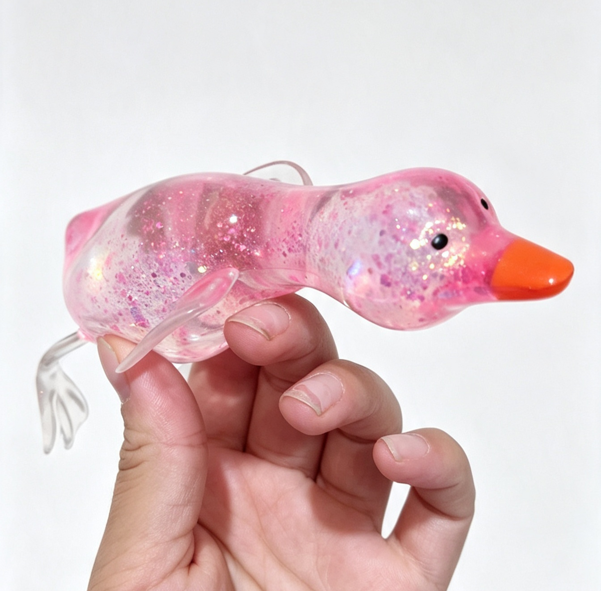 Glitter sugar duck squishy