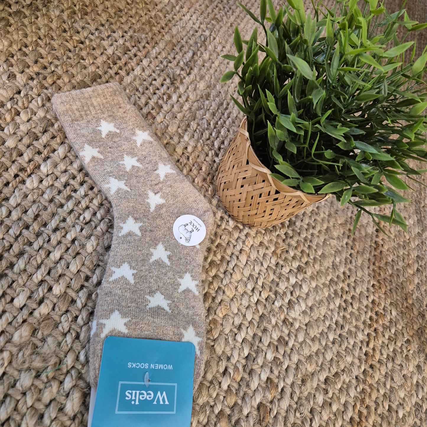 Wool blend cosy socks.