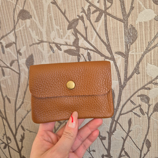 Leather coin purse - Tan