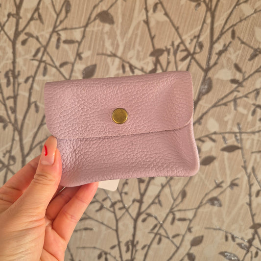 Leather coin purse - lilac