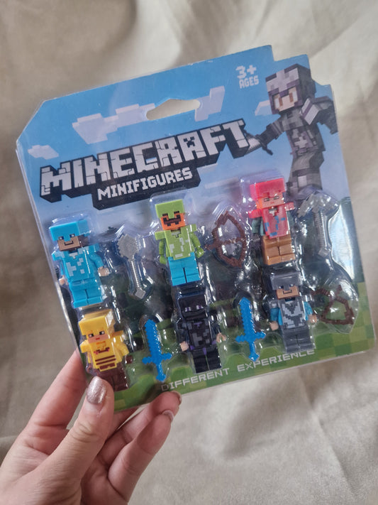 Minecraft figures.
