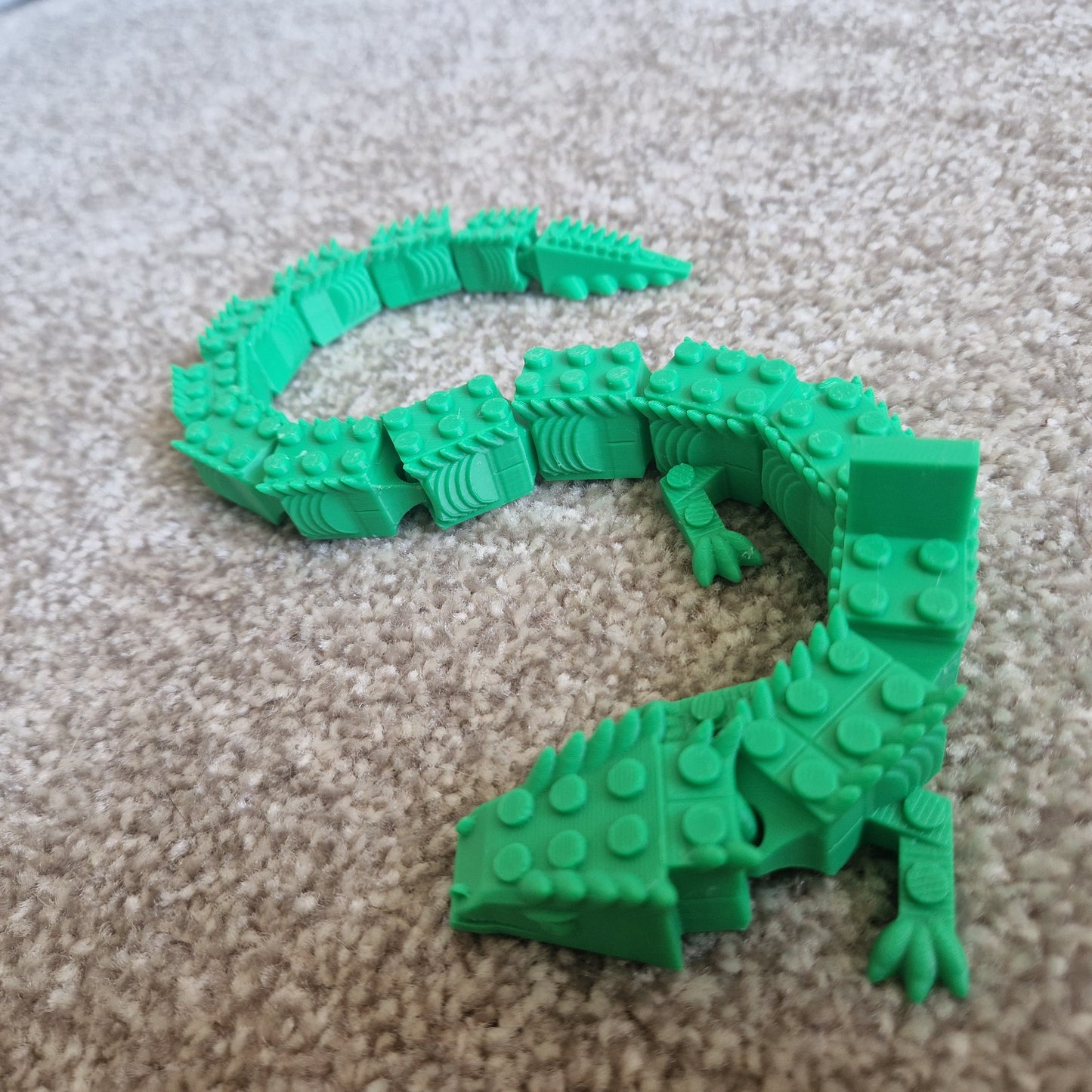 3D printed lego dragon