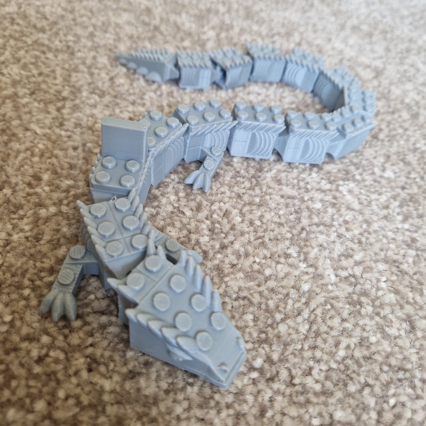 3D printed lego dragon