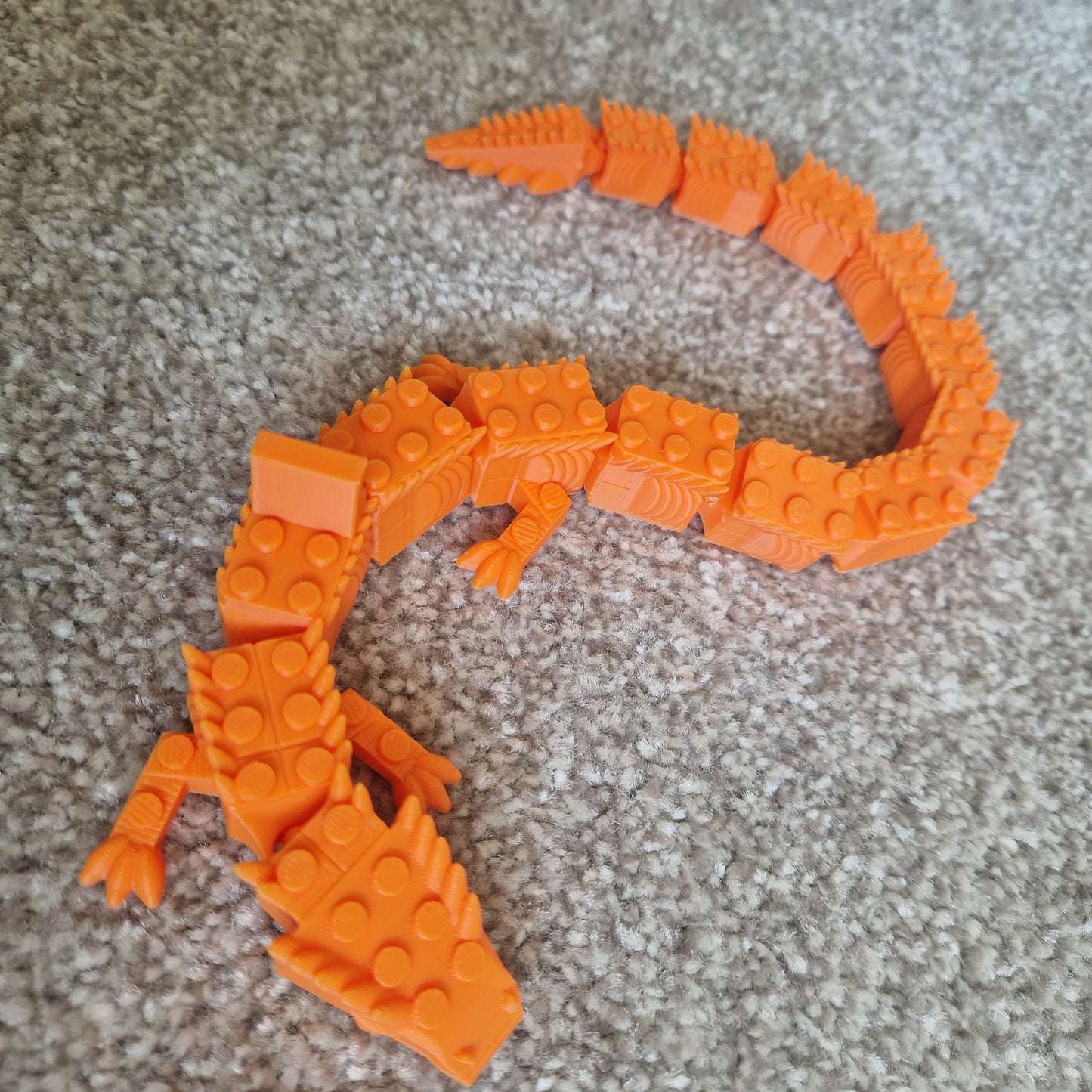 3D printed lego dragon