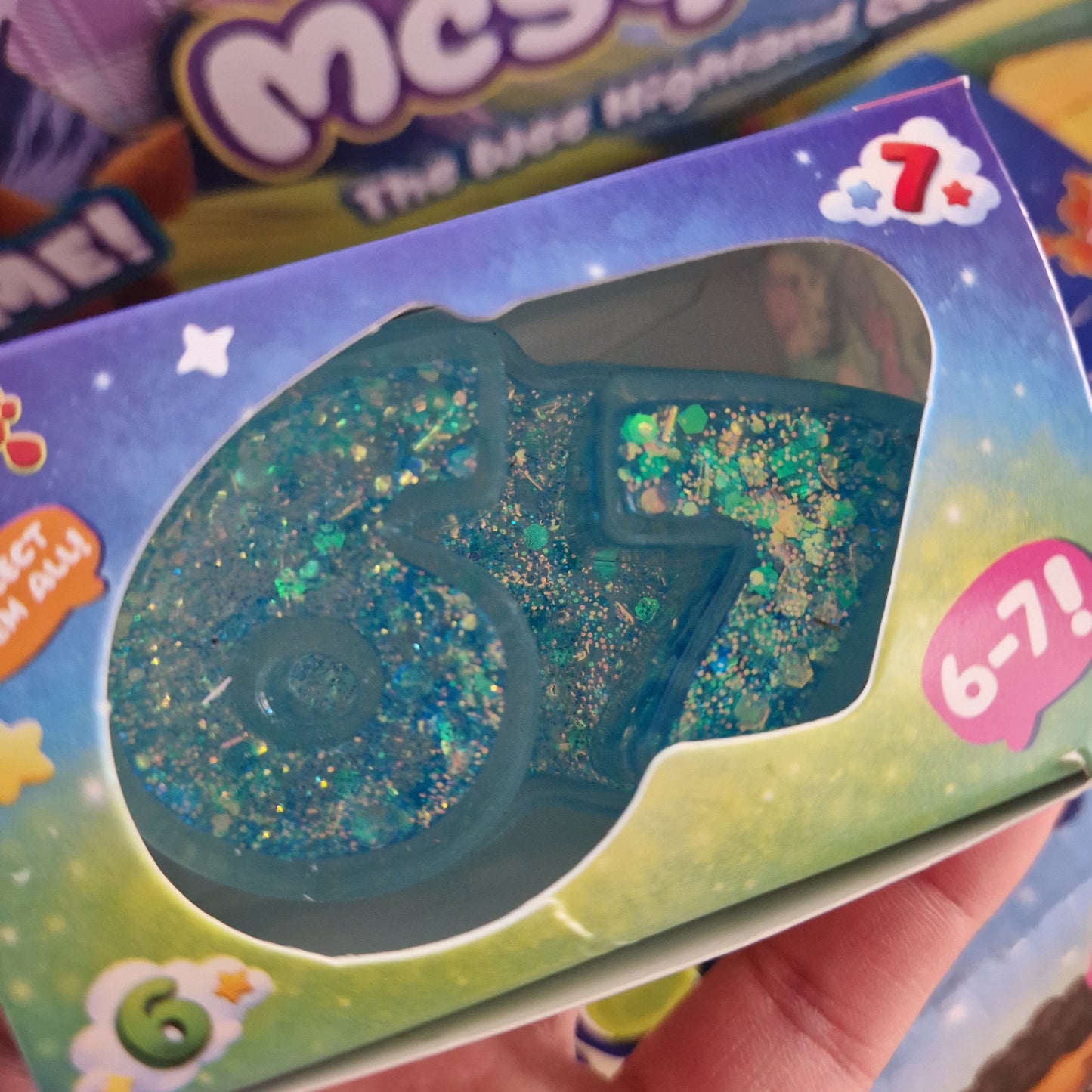 Six seven glitter squishy