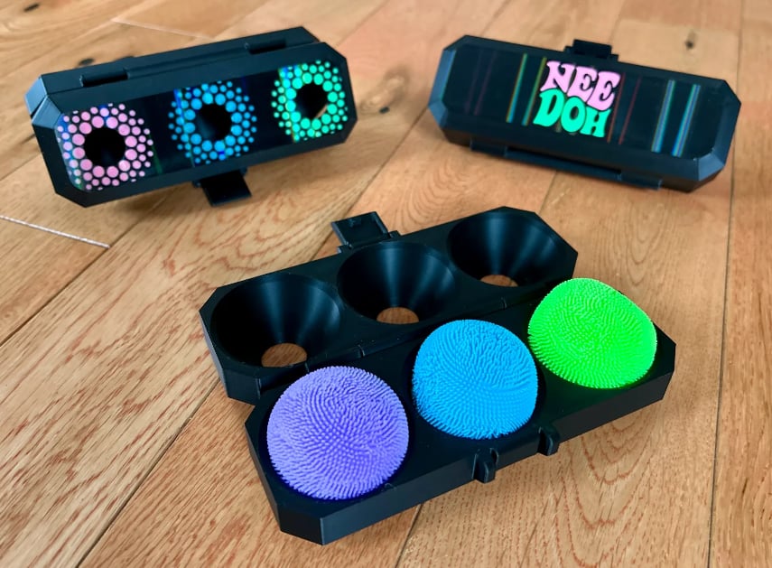 3D printed 3pk mini fuzz ball case.