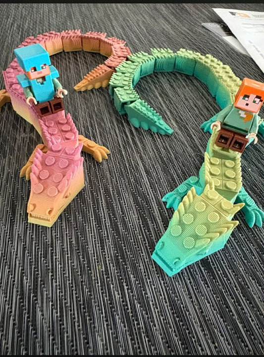 3D printed lego dragon