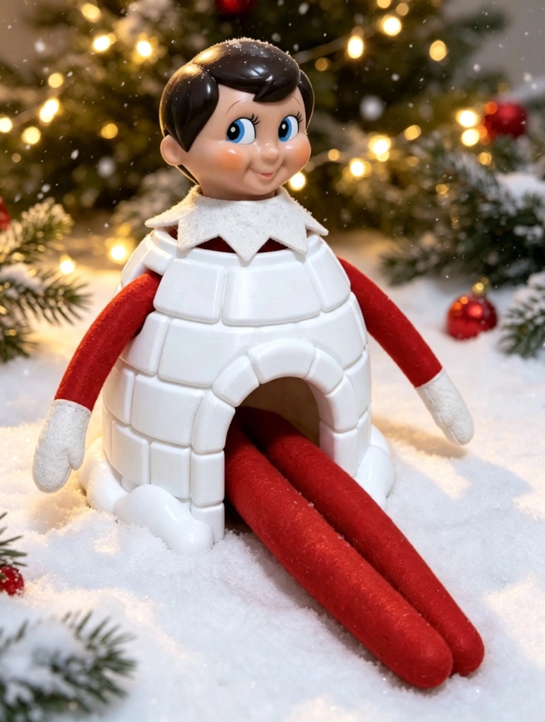 3D printed igloo elf outfit