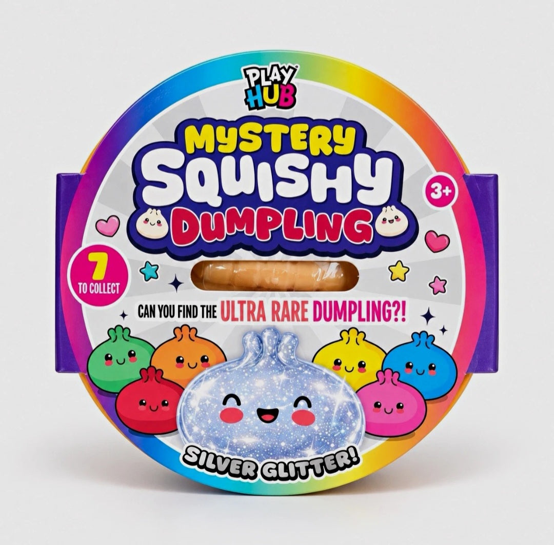 RMS the mystery squishy dumpling - silver glitter edition