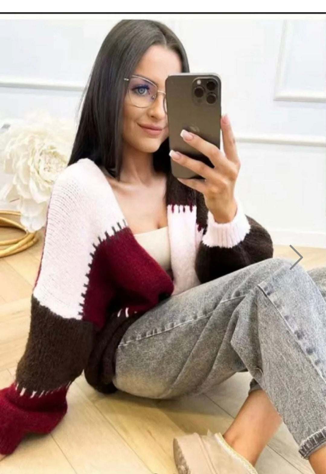 Chunky patchwork cardigan