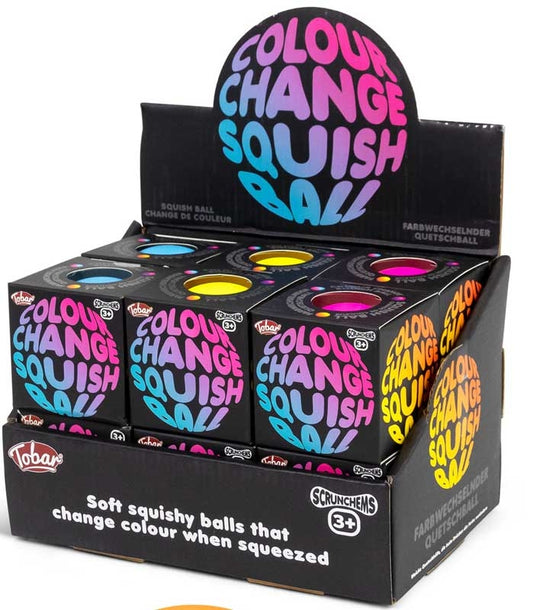 Colour change squish ball