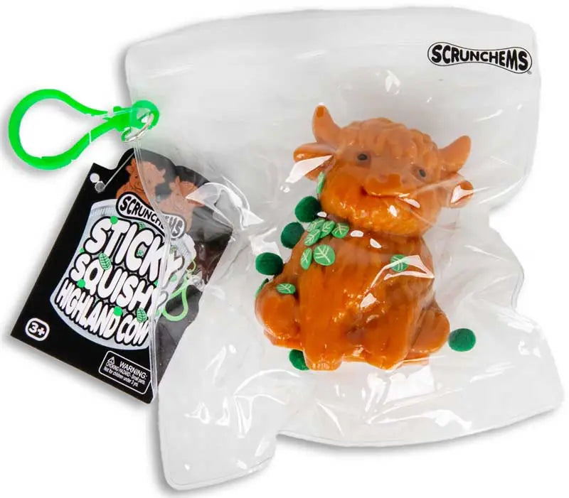 Scrunchems sticky squishy highland cow