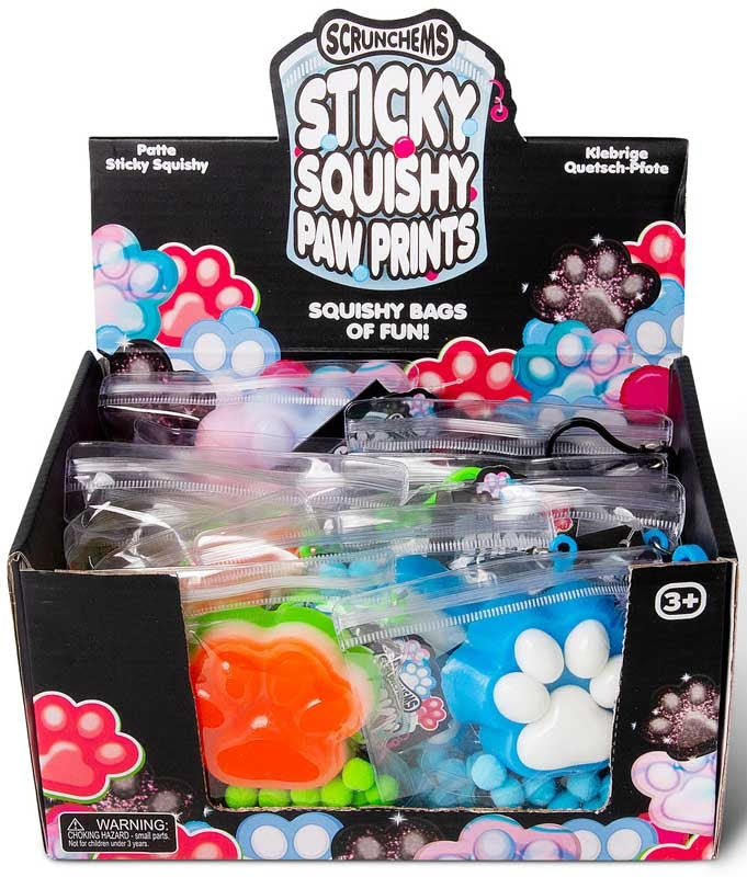 Scrunchems sticky squishy paw prints